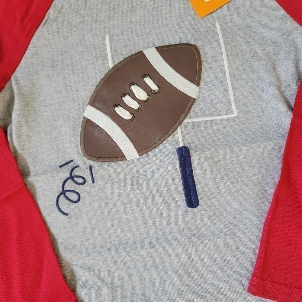 Gymboree Football Raglan Size 8 NWT